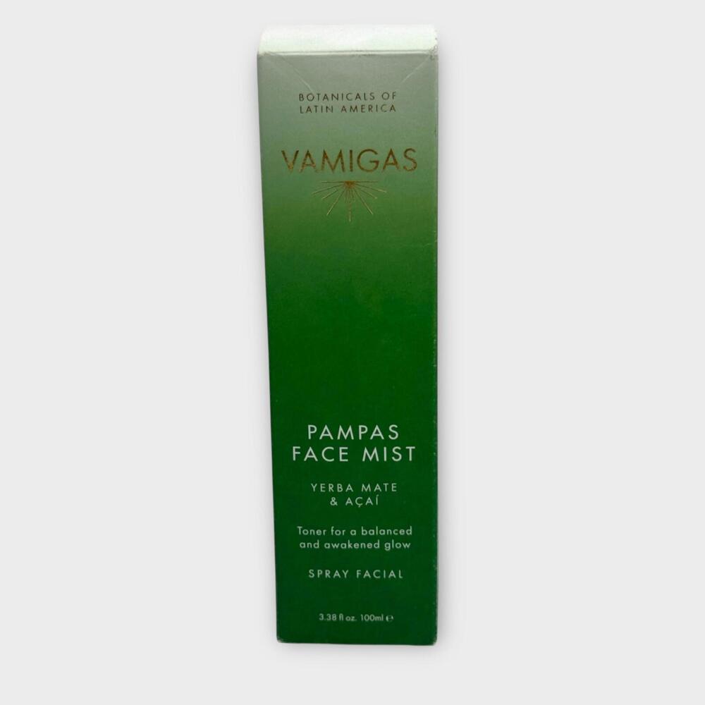 Vamigas Pampas Face Mist Yerba Mate & Acai Balancing Toner Spray Facial Skincare